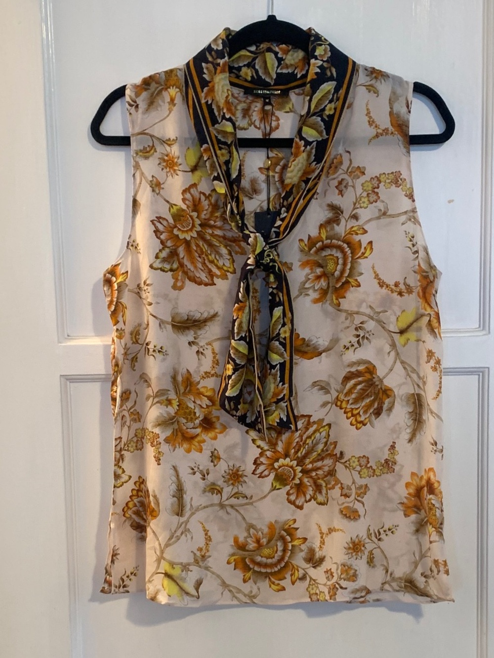 Kobi Halperin Silk Tie-Neck Top